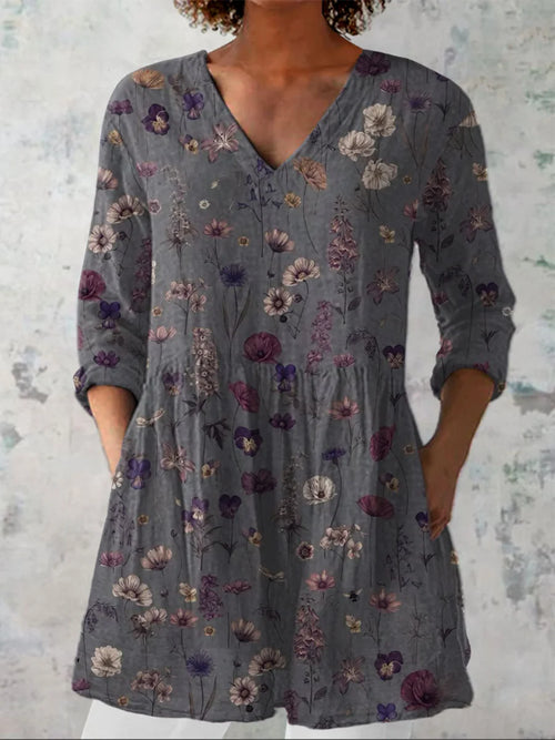 Andrea | Blusa larga con escote en V