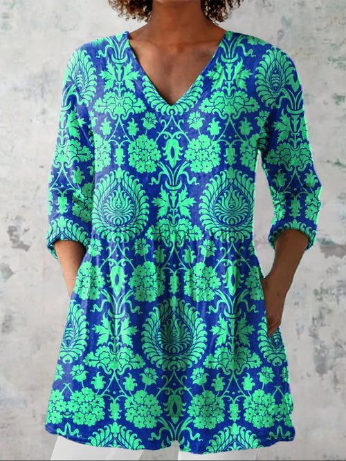 Inés | Blusa larga con escote en V