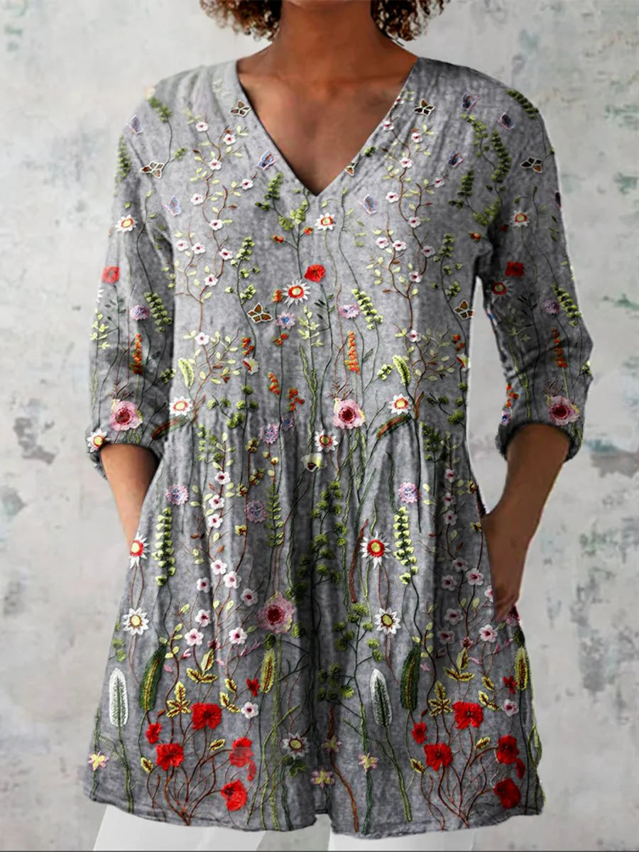 Amaya | Blusa larga con escote en V