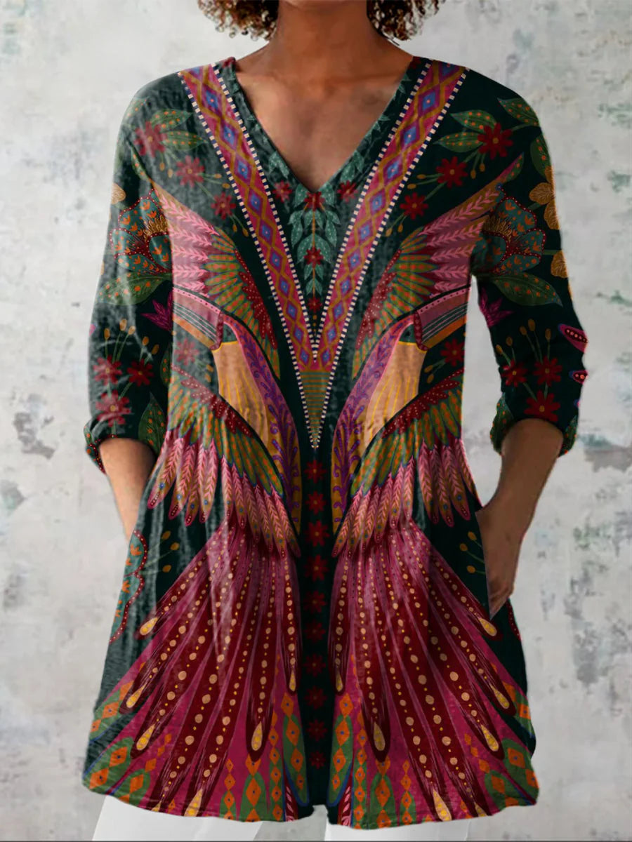 Mar | Blusa larga con escote en V