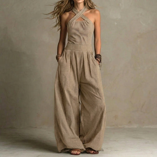 ARIADNA – Elegante mono con escote cruzado