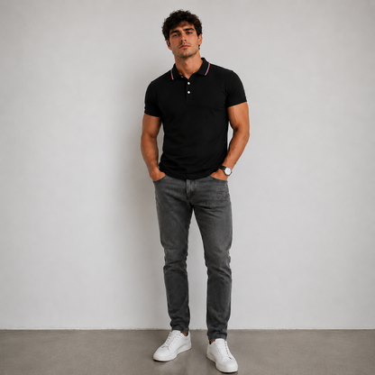Polo cómodo y transpirable informal de verano