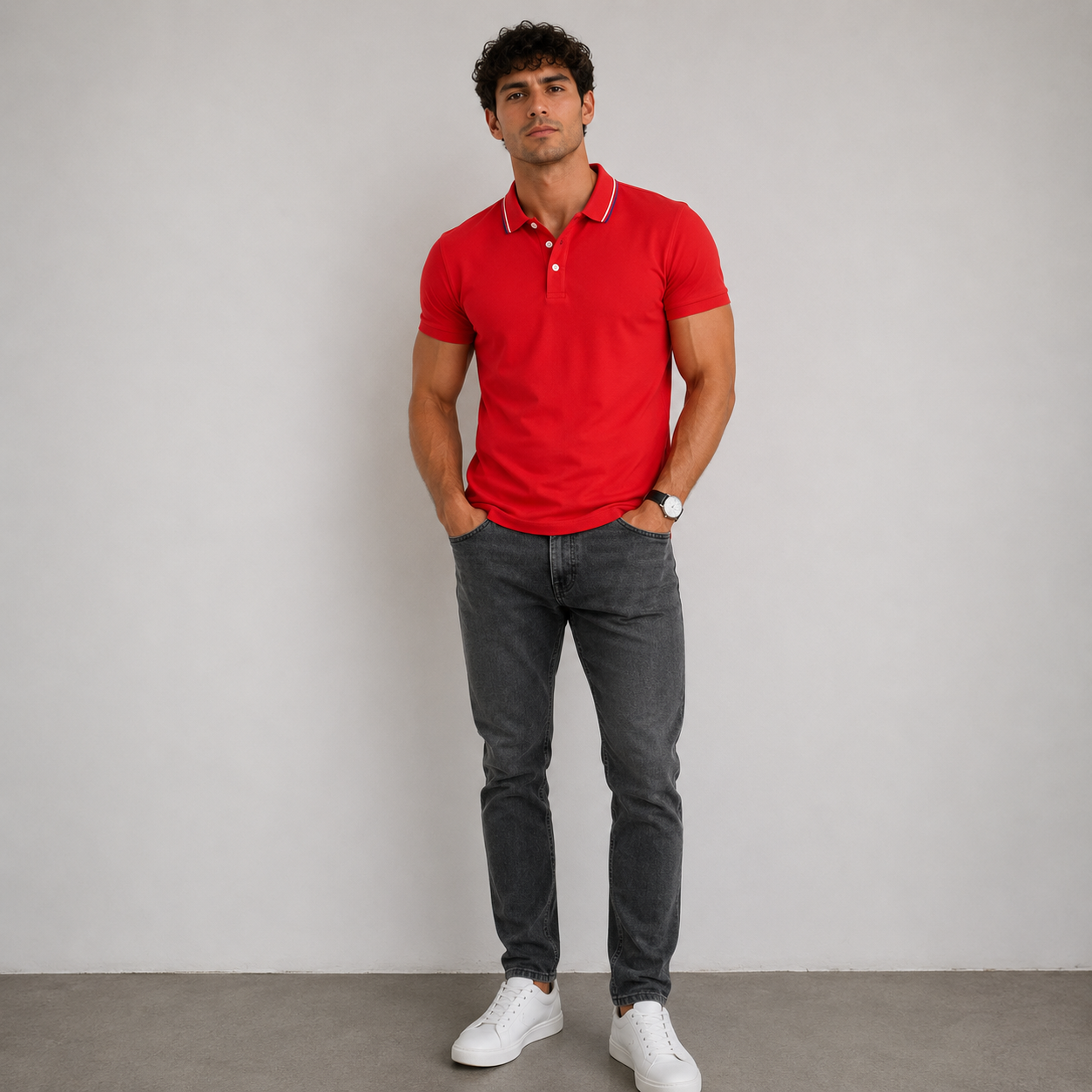Polo cómodo y transpirable informal de verano