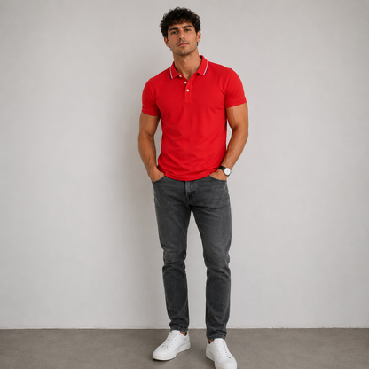Polo cómodo y transpirable informal de verano