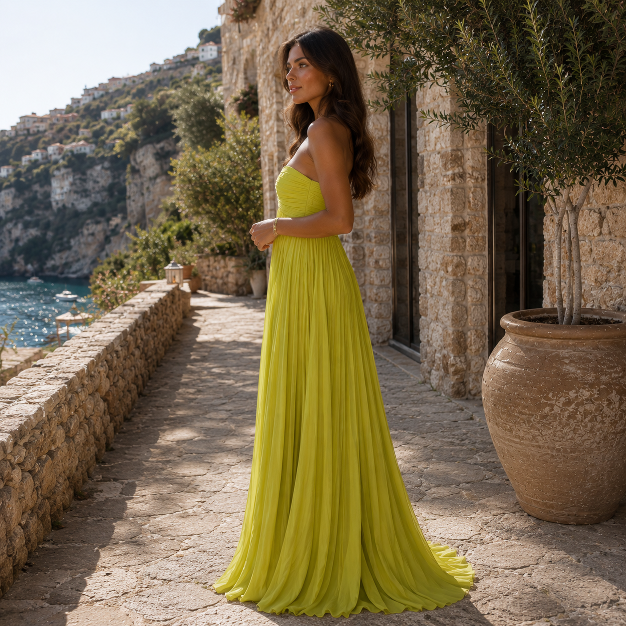 Vestido Julia™ -  Elegancia Mediterránea que Ilumina tu Presencia