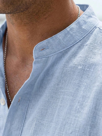 CAMISA DE LINO HENLEY
