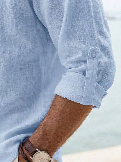 CAMISA DE LINO HENLEY