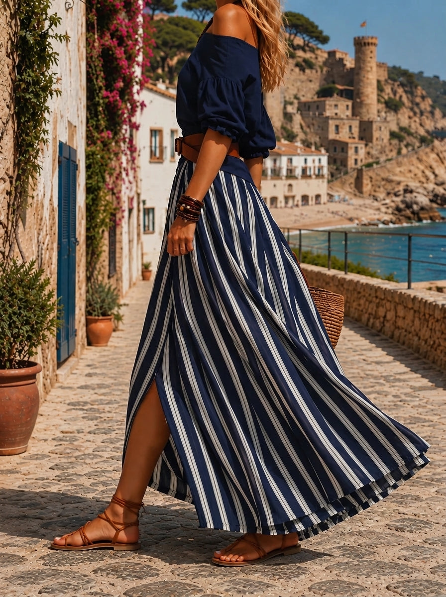 Martina | Conjunto a Rayas Marineras