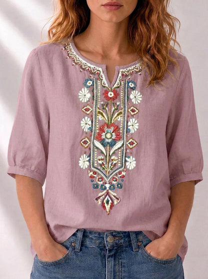 BLUSA CON BORDADO FLORAL SERAPHINA