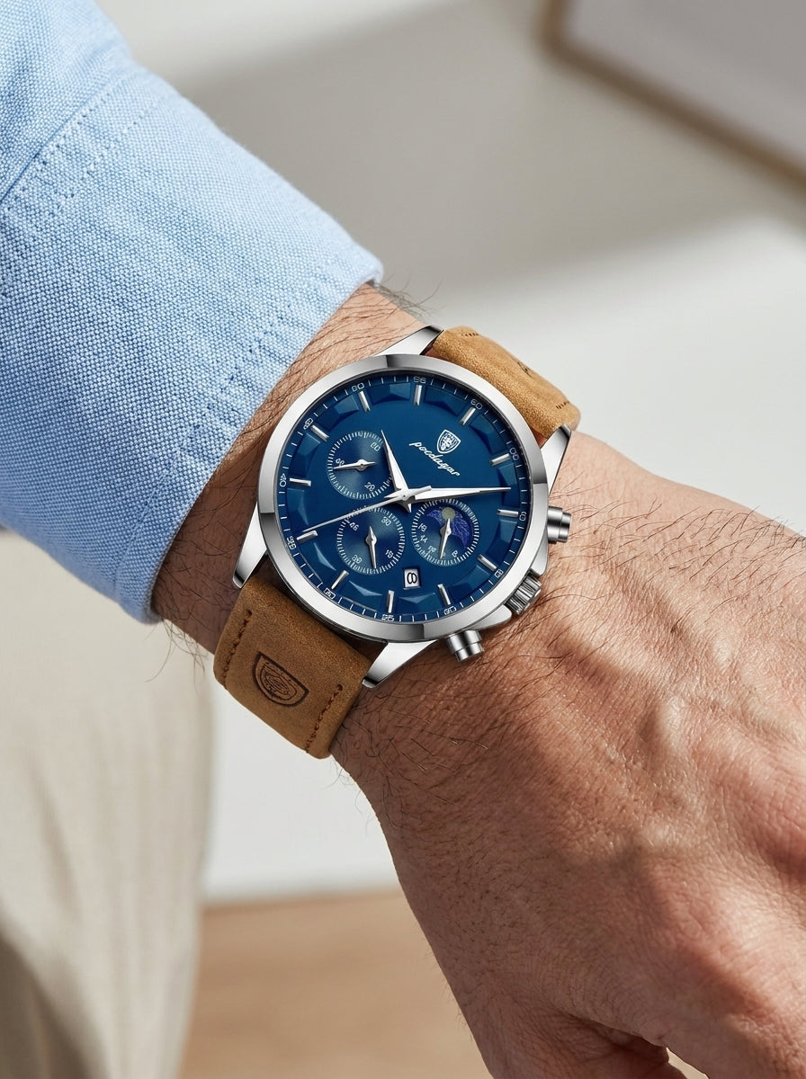 RELOJ DE HOMBRE BENYAR ELEGANTE Y CON CORREA DE CUERO.