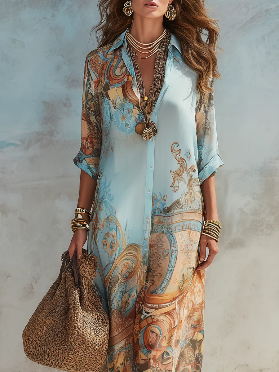 VESTIDO MAXI FLORAL ELEGANTE