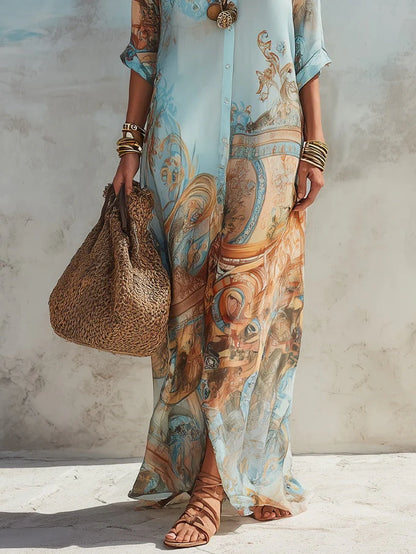 VESTIDO MAXI FLORAL ELEGANTE