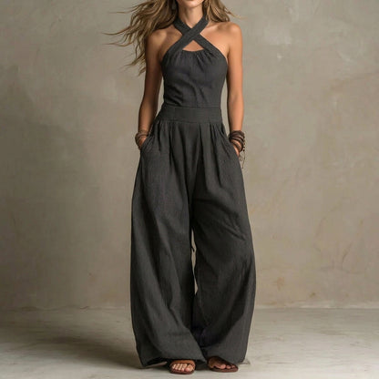 ARIADNA – Elegante mono con escote cruzado