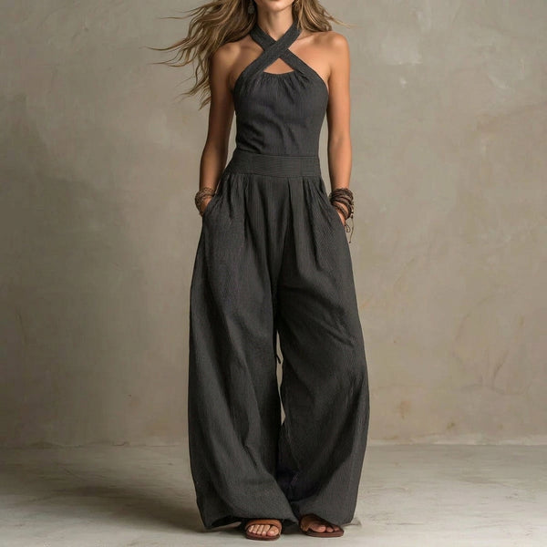 ARIADNA – Elegante mono con escote cruzado