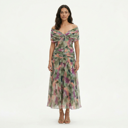 Dalma™ | Vestido Elegante Estampado y Silueta Fluida