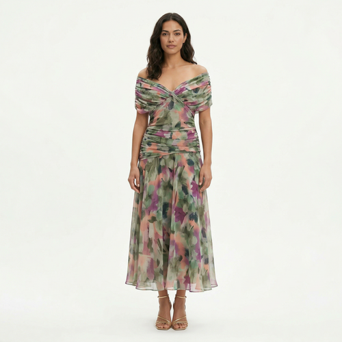 Dalma™ | Vestido Elegante Estampado y Silueta Fluida