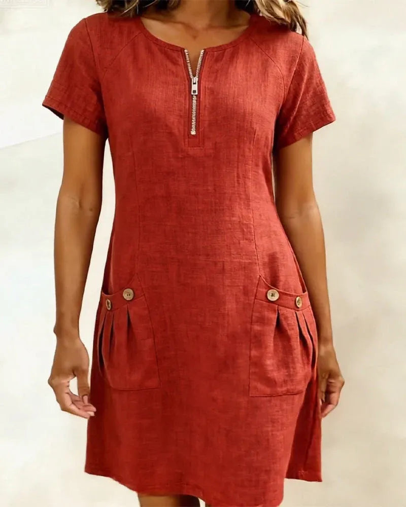 Lunavaje® | Vestido de algodón con cremallera