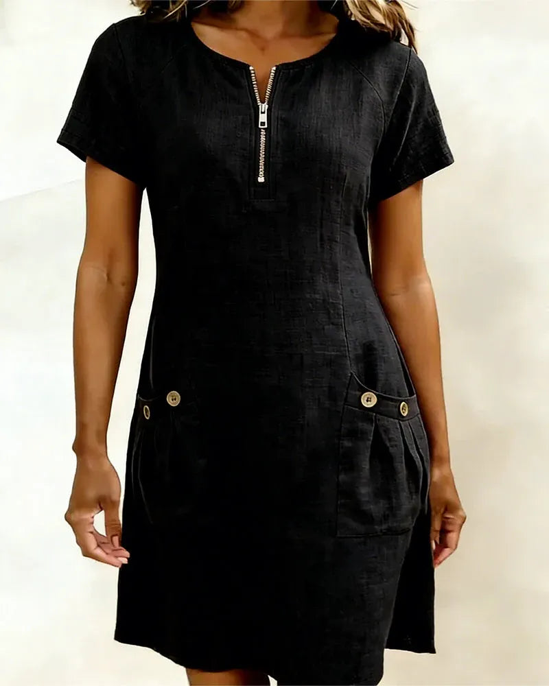 Lunavaje® | Vestido de algodón con cremallera