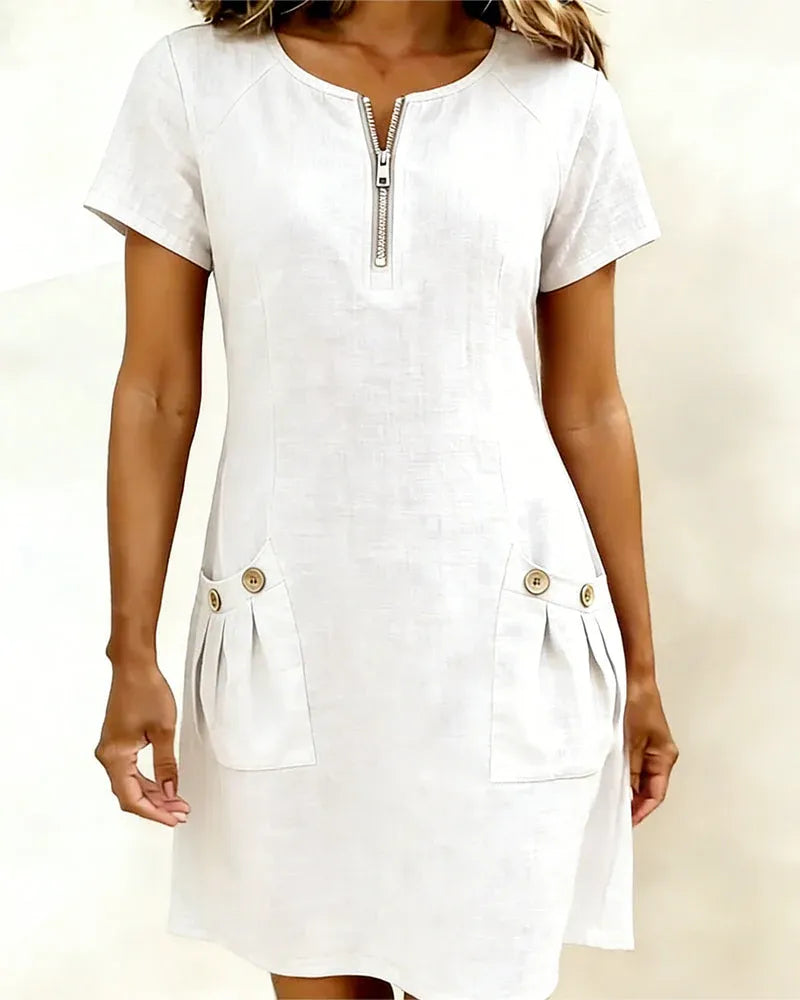 Lunavaje® | Vestido de algodón con cremallera