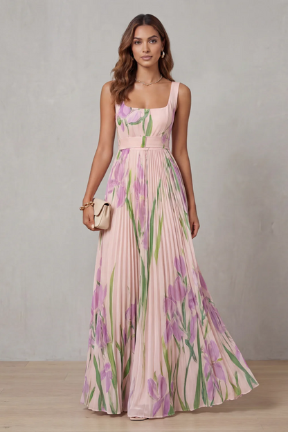 Gabriela™ | Vestido Floral Elegante con Caída Plisada