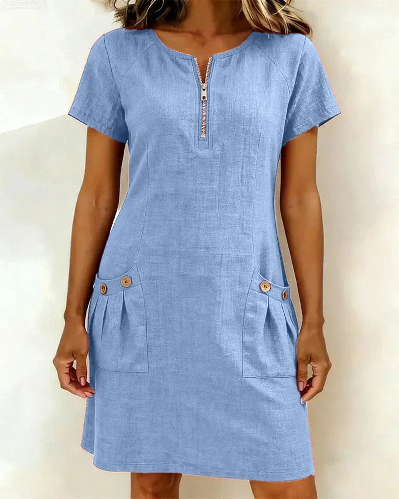 Lunavaje® | Vestido de algodón con cremallera
