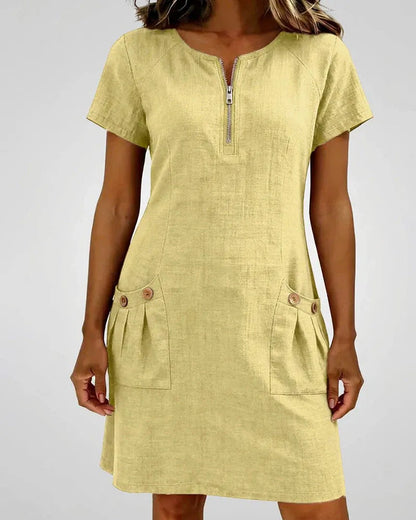 Lunavaje® | Vestido de algodón con cremallera