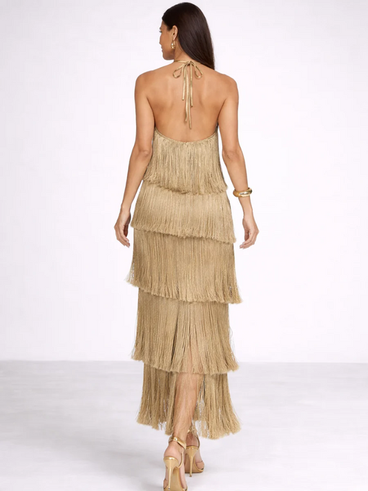 Vestido Maika™ | Glamour Dorado que Roba Todas las Miradas