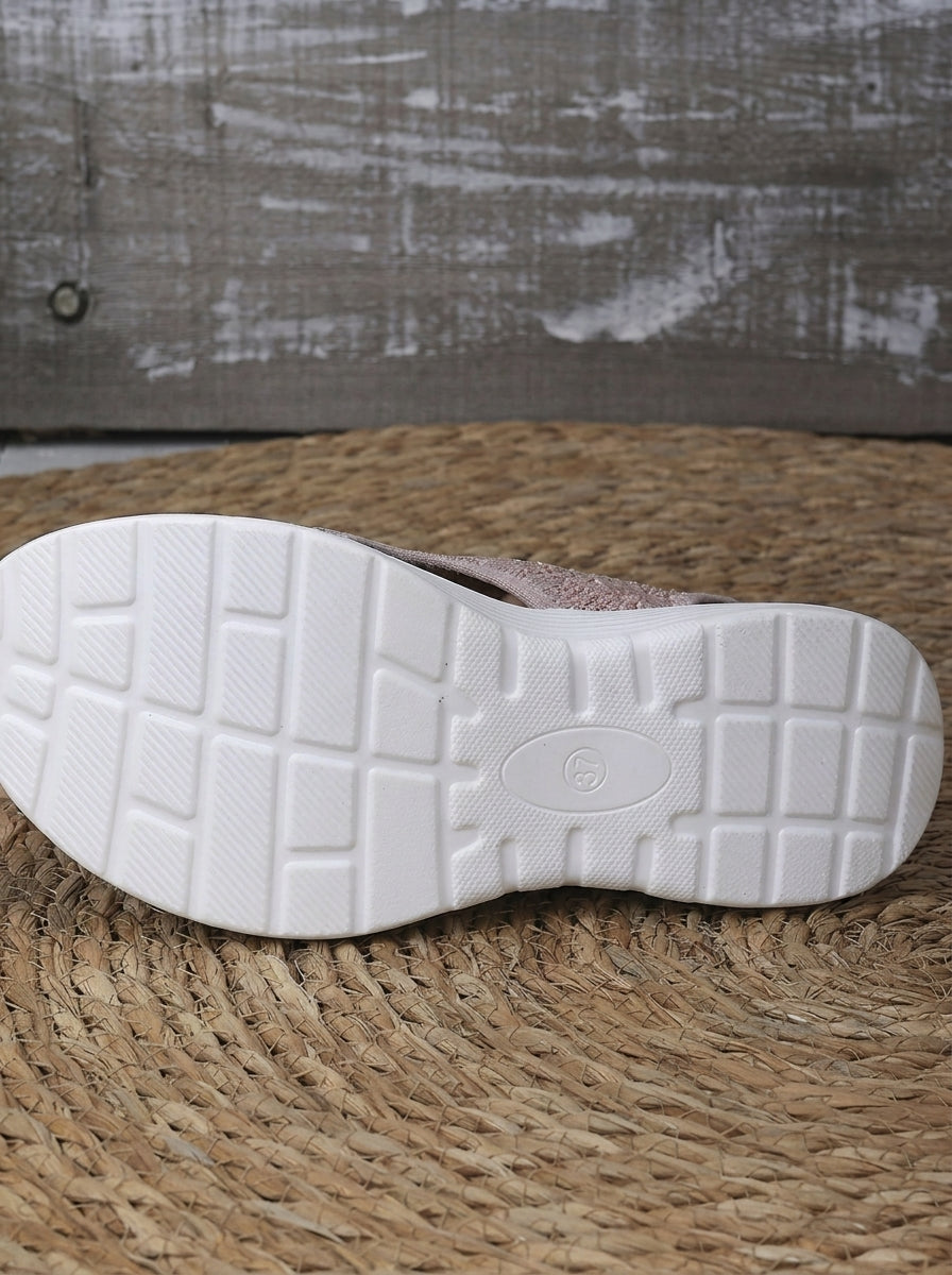 Sandalias de plataforma transpirables de punto para mujer: ligeras y cómodas