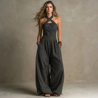 ARIADNA – Elegante mono con escote cruzado